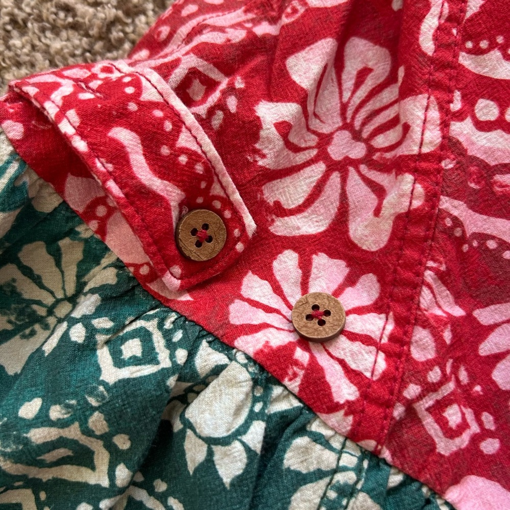 NWT Free People Palm Bay Printed Relaxed Romper Shortalls in Holiday Combo Sz M - Picture 5 of 9